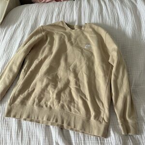 Nike Men's Beige Crewneck Sweater